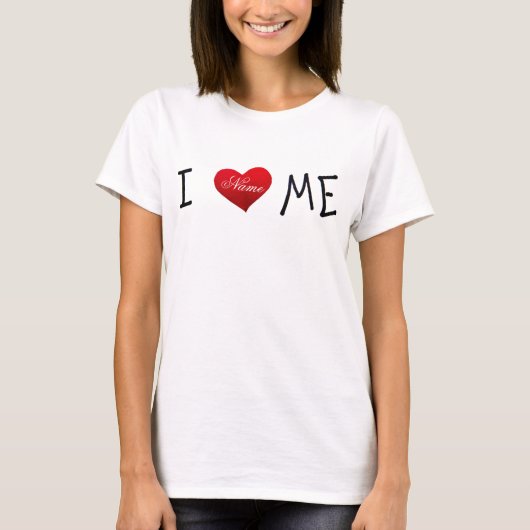I Love My Girlfriend Custom Black T-shirt mignon (Devant)