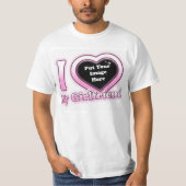 I Love My Girlfriend Custom Picture Heart T-Shirt (Devant)