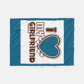 I Love My Girlfriend  Fleece Deken (Voorkant (Horizontaal))