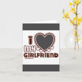 I Love My Girlfriend Kaart (Gele Bloem)