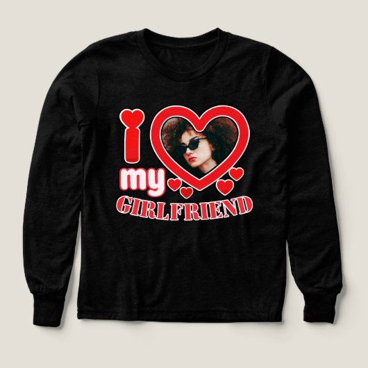 I Love My Girlfriend Personnalisé (Motif recto)
