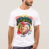 I Love My Girlfriend Photo Monogramme Nom T-shirt