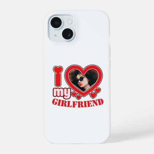 I Love My Girlfriend Photo Texte personnalisé (Verso)