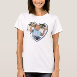 I Love My Grand-Mère Coeur Photo T-Shirt