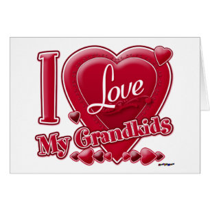 I Love My Grandkids rouge - coeur