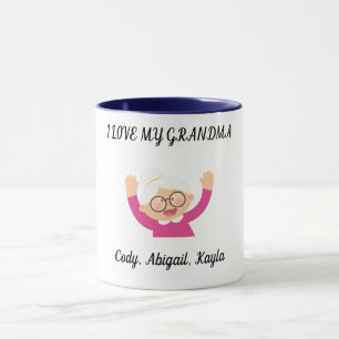 "I Love My Grandma" deux tasses de café toniques.