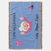 "I Love My Grandma" jette une couverture avec des (devant Vertical)