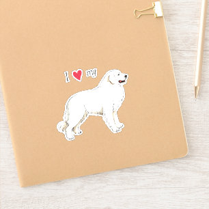 I Love my Great Pyrenees Vinyl Sticker