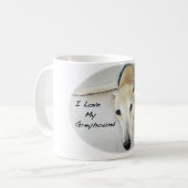 "I Love my Greyhound" Dog Art Pastel Koffiemok (Voorkant links)