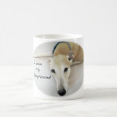 "I Love my Greyhound" Dog Art Pastel Koffiemok (Center)