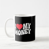 I Love My Honey Funny Says In Love (back Print)  Koffiemok (Links)