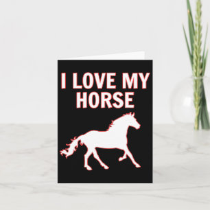 I Love My Horse T Shirt Schattige paardrijden Eque Kaart