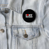 I Love My Hot Black Girlfriend Ronde Button 5,7 Cm (In situ)