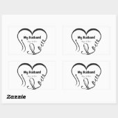 I Love My Husband • Always and forever Rechthoekige Sticker (Vel)