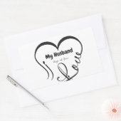 I Love My Husband • Always and forever Rechthoekige Sticker (Envelop)