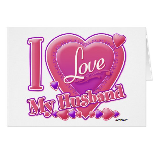 I Love My Husband pink/purple - heart (Devant horizontal)