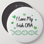 I Love My Irish DNA Shamrock Button                (Voorkant /achterkant)