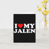 I Love My Jalen  Kaart (Gele Bloem)