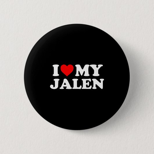 I Love My Jalen Ronde Button 5,7 Cm (Voorkant)
