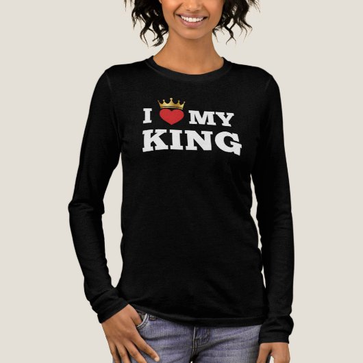 I love my king  Tri-Blend shirt (Voorkant)