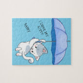 "I LOVE MY KITTY" puzzle avec nom d'animal de comp (Horizontal)