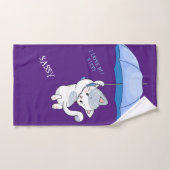 "I LOVE MY KITTY" serviette de bain avec nom d'ani (Serviette à main)
