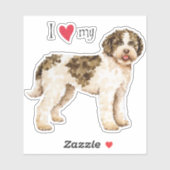 I Love my Lagotto Romagnolo Vinyl Sticker (Feuille)