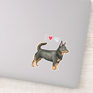 I Love my Lancashire Heeler Vinyl Sticker