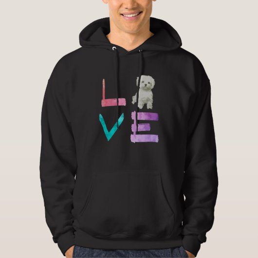 I Love My Maltese Dog   Hoodie (Voorkant)
