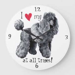 I Love my Miniature Poodle Grote Klok