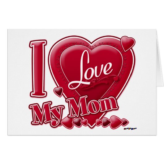 I Love My Mom rouge - coeur (Devant horizontal)