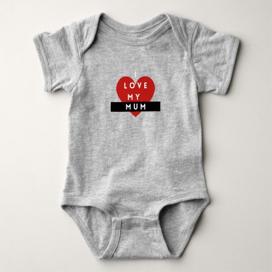 I Love My Mum Baby Bodysuit (Voorkant)