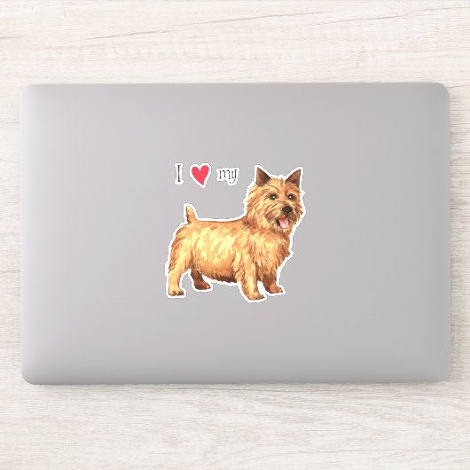 I Love my Norwich Terrier Vinyl Sticker (Ordinateur)