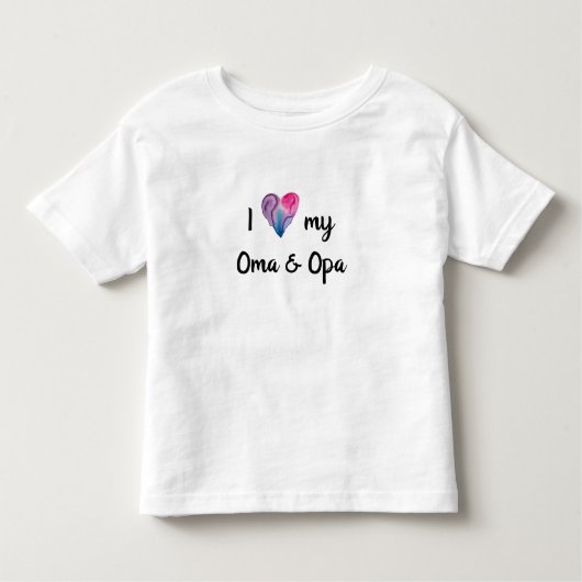 I Love My Oma et Opa T-Shirt (Devant)