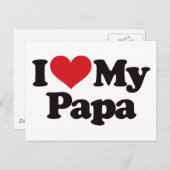 I Love My Papa Briefkaart (Voorkant / Achterkant)