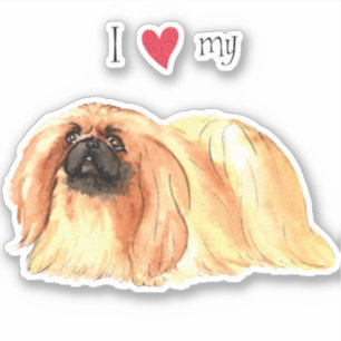 I Love my Pekingese Vinyl Sticker