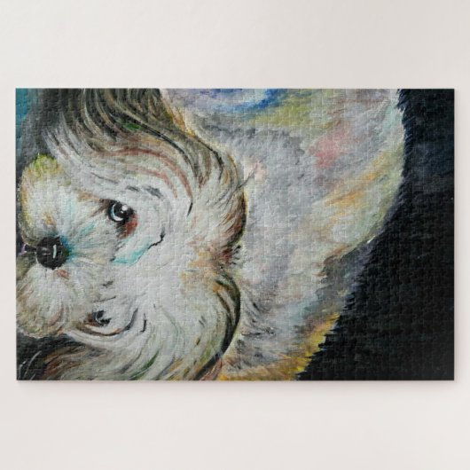 I LOve My Pet Jigzaag Puzzle Dog Painting Legpuzzel (Horizontaal)