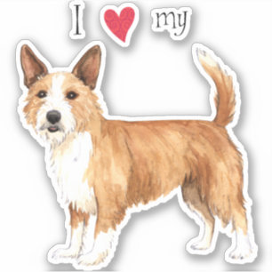 I Love my portugais Podengo Pequeno Vinyl Sticker