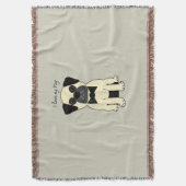 I Love My Pug Deken (Voorkant Verticaal)