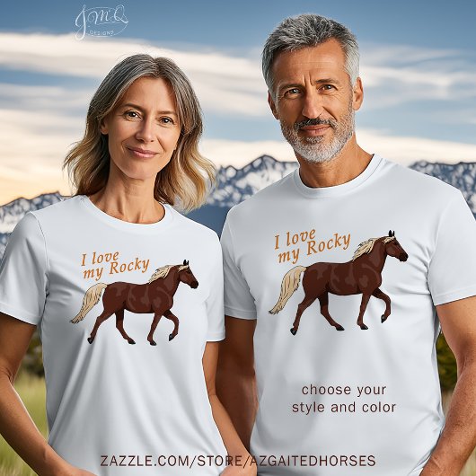 I Love My Rocky Horse beroemd gemaakt door Schatti T-shirt