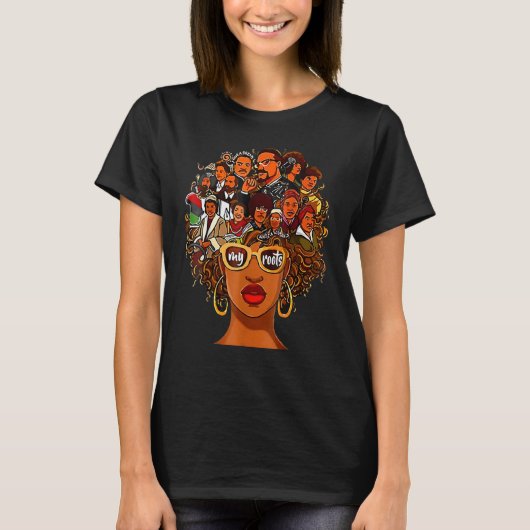 I Love My Roots Back Powerful History Month Pride  T-shirt (Voorkant)