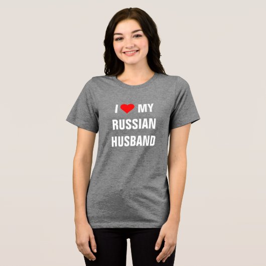 "I Love my Russian Husband" T-Shirt (Voorkant volledig)