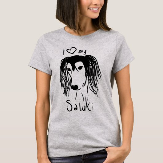 I love my saluki t-shirt (Voorkant)