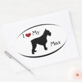 I Love My Schnauzer Oval Sticker (Enveloppe)