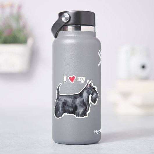 I Love my Scottish Terrier Vinyl Sticker (HydroFlask)
