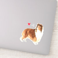 I Love my Sheltie Vinyl Sticker