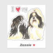 I Love my Shih Tzu Vinyl Sticker (Feuille)