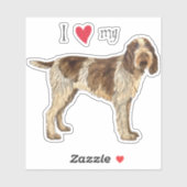 I Love my Spinone Italiano Vinyl Sticker (Feuille)