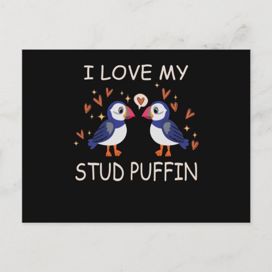 .I Love My Stud Puffin Relatie Briefkaart (Voorkant)