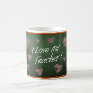 I Love My Teacher Chalkboard message Koffiemok